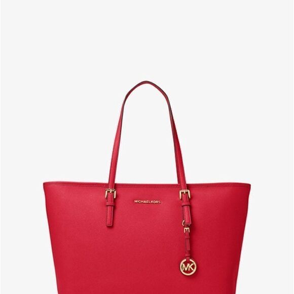 ‎Michael Kors Jet Set Medium Tote Bag Red - Picture 16 of 16